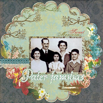 This is the only photo I have of my paternal grandfather with his family. I wanted to do a special layout to highlight it. PaterFamilias_JDaquila-Pardo