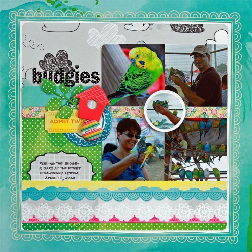The Amy Tangerine Sketchbook papers were perfect for these photos. Budgies_Daquila-Pardo
